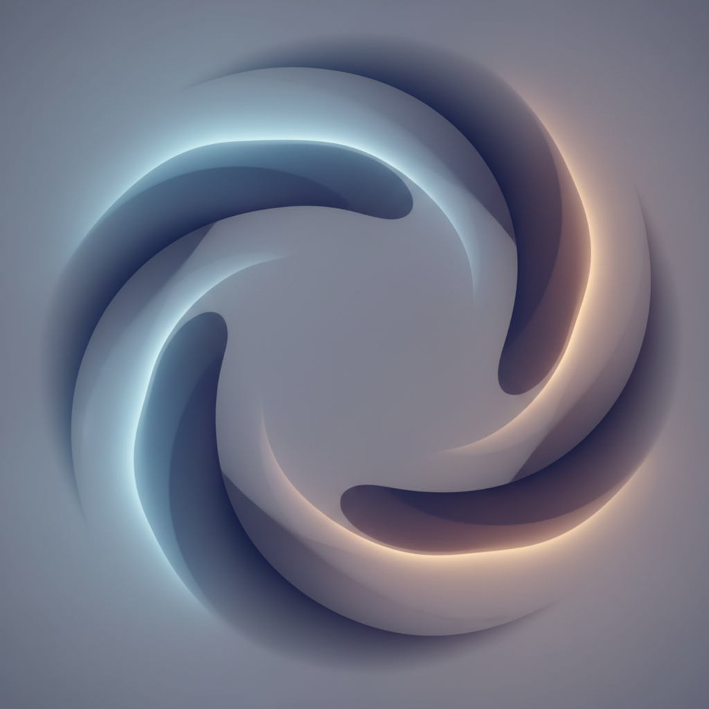 Representación abstracta de ciclos de luz y sombra que simbolizan los ritmos circadianos